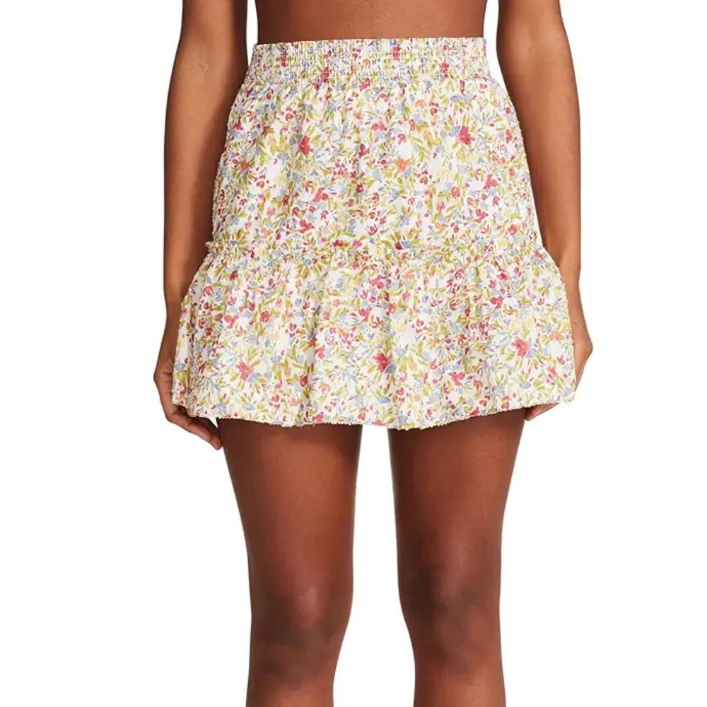 NWT BB Dakota Steve Madden Multicolor Floral Print Pop Star Skirt - Sz L